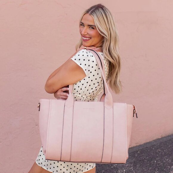 Poppy & Peonies Multitasker Blush Tote - Picture 1 of 16